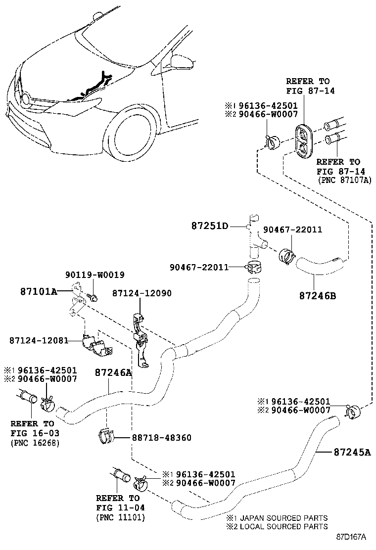 87209-02230 HOSE SUB-ASSY, WATER product image