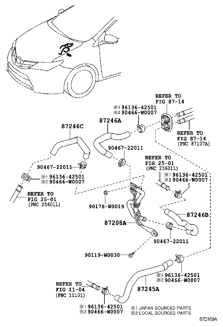 87209-02230 HOSE SUB-ASSY, WATER product image