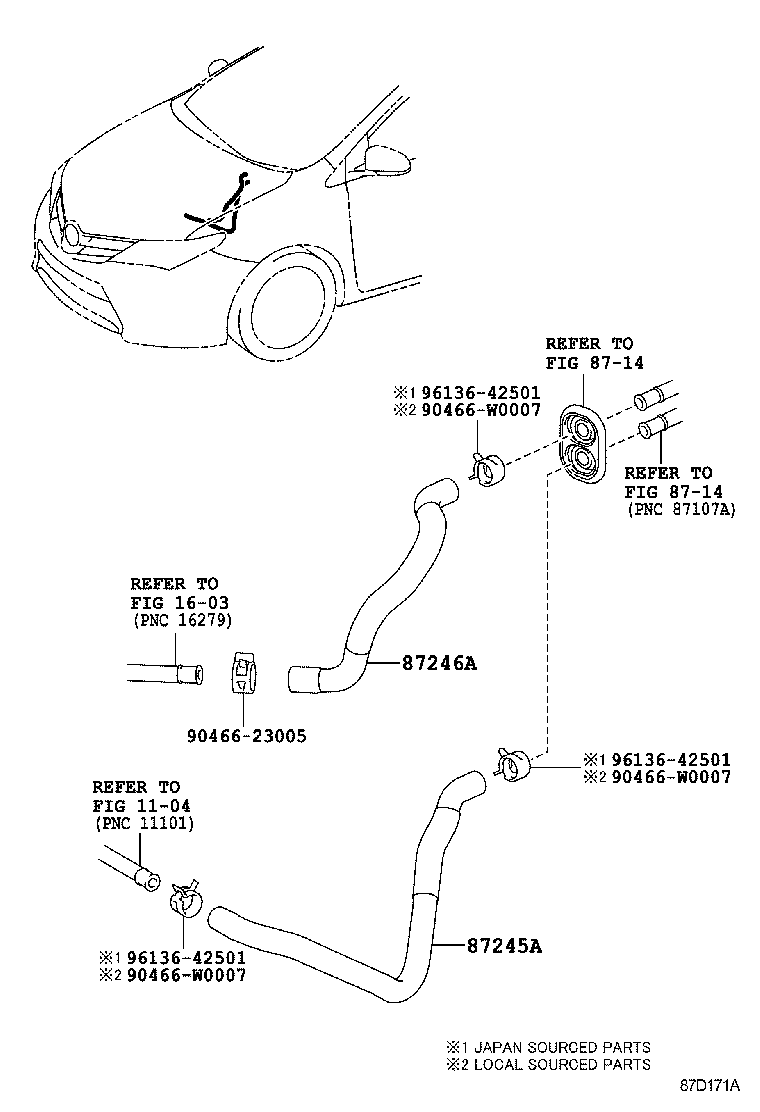 87209-02230 HOSE SUB-ASSY, WATER product image