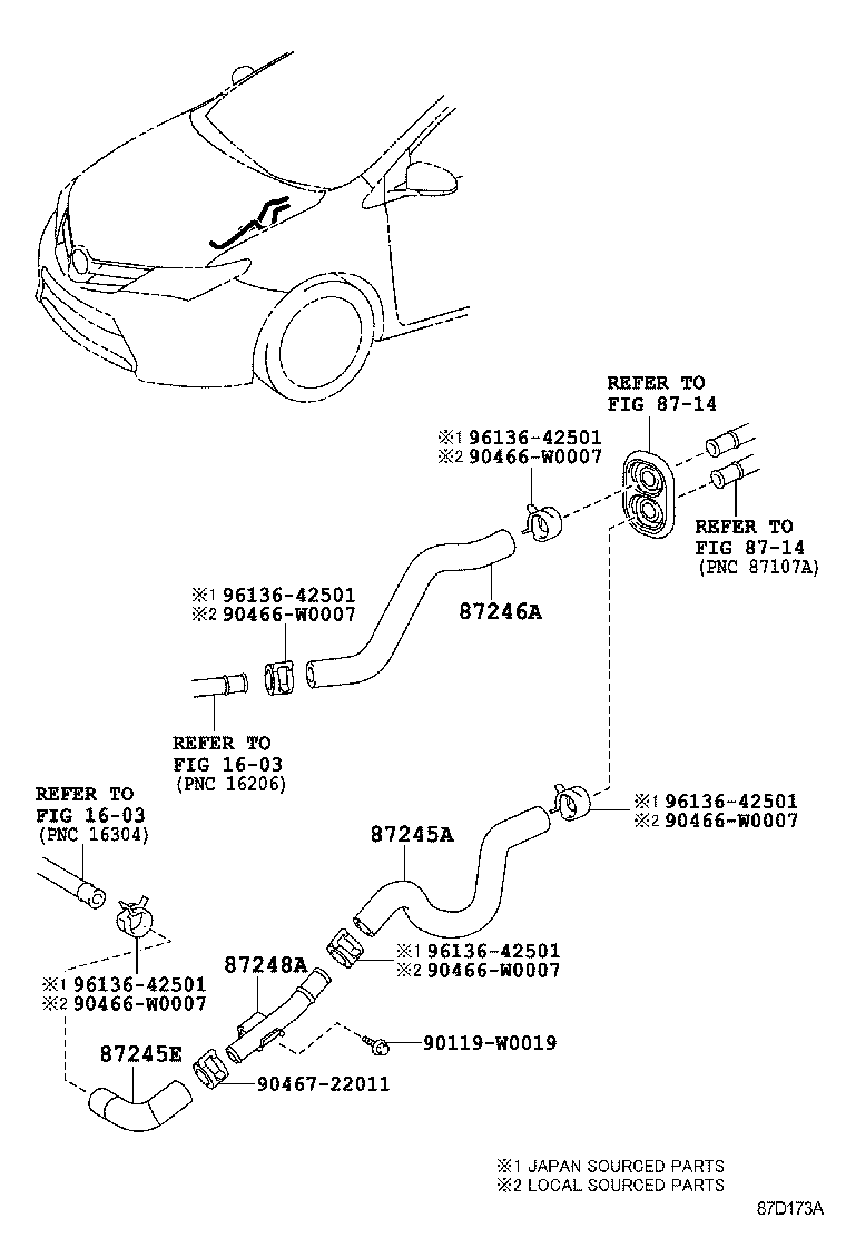 87209-02230 HOSE SUB-ASSY, WATER product image