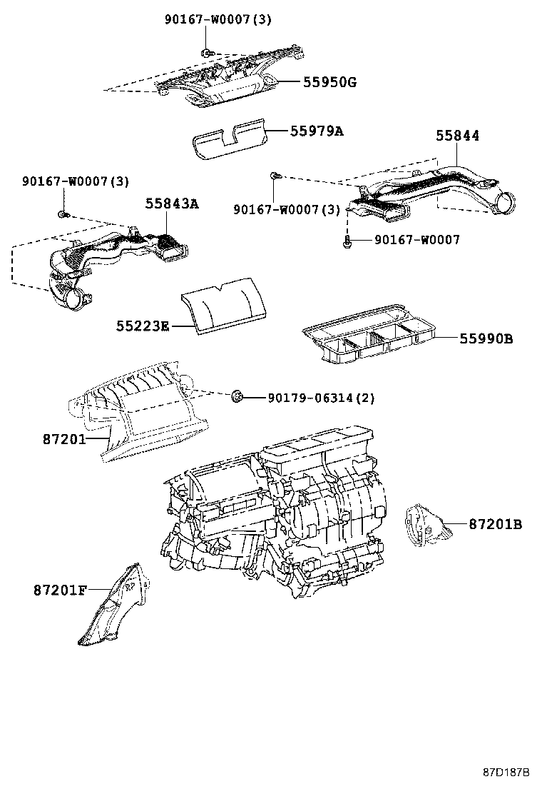 55084-02170 DUCT, HEATER TO REGISTER, NO.2 product image