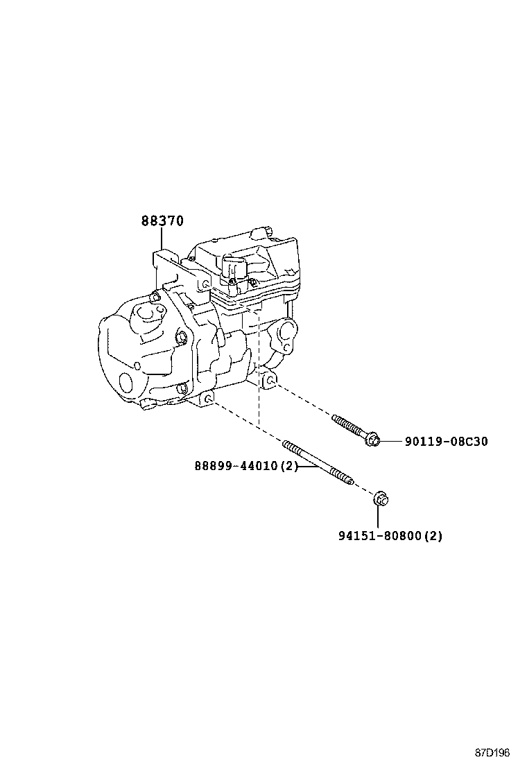 88370-74010 COMPRESSOR ASSY, W/MOTOR product image