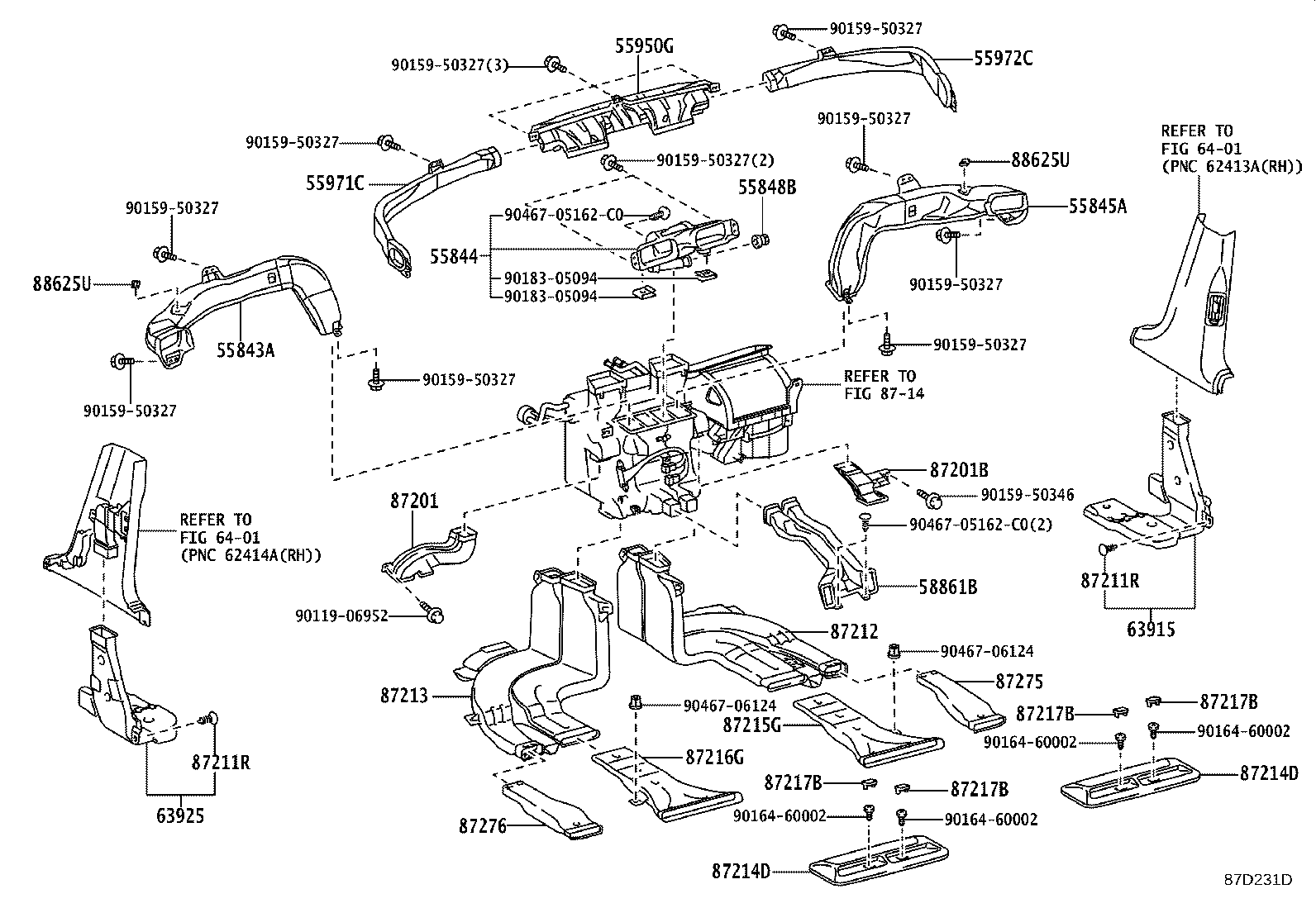55844-50130 DUCT, HEATER TO REGISTER, NO.2 product image