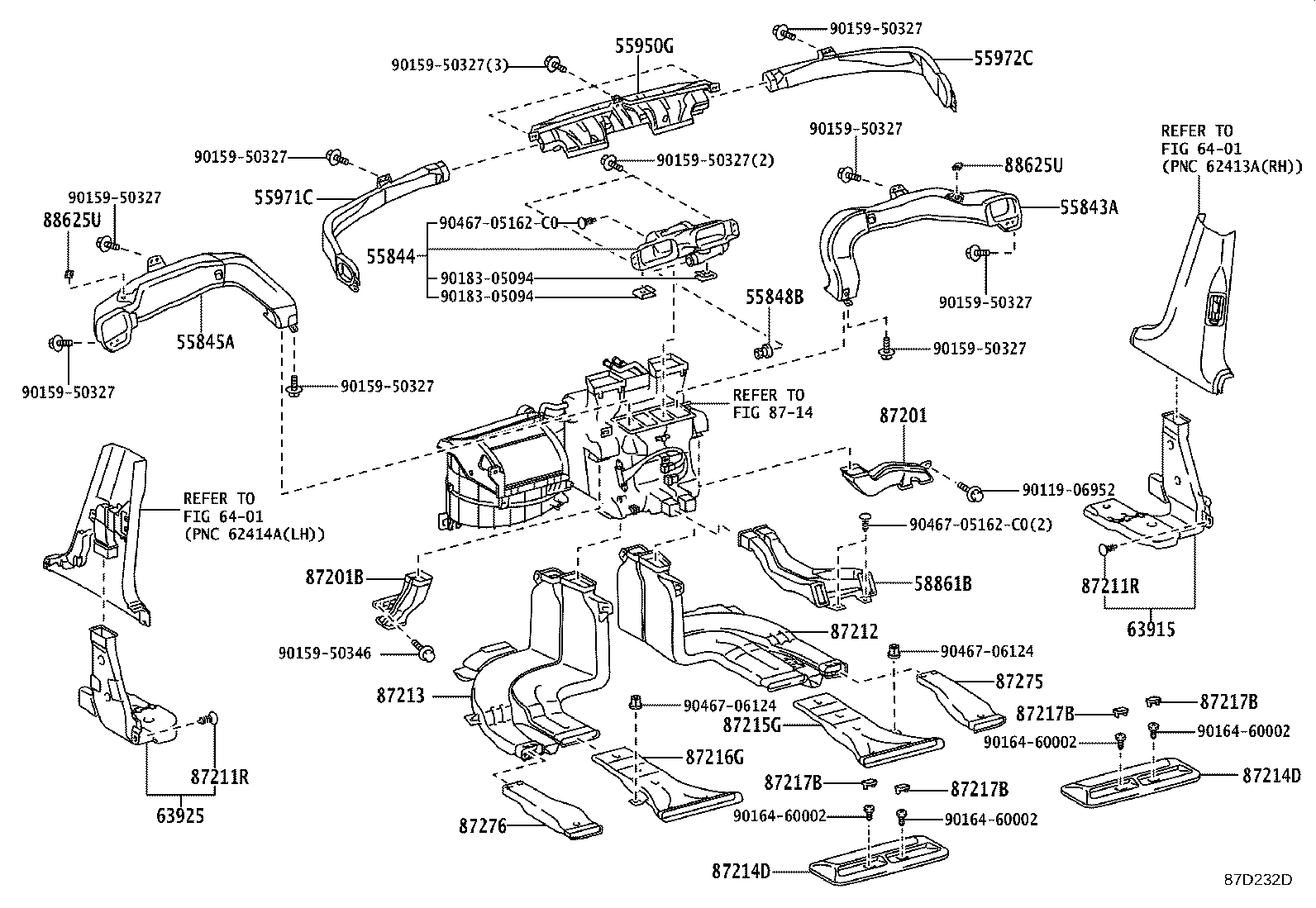 55844-50130 DUCT, HEATER TO REGISTER, NO.2 product image