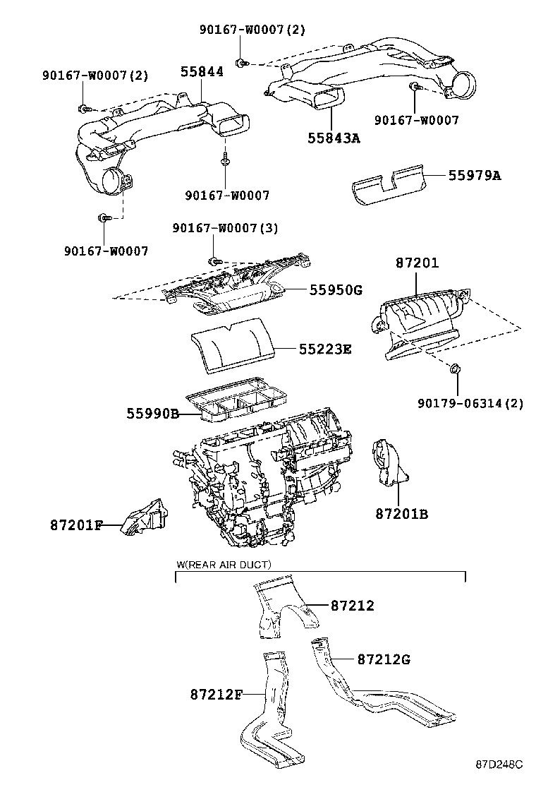 55084-02170 DUCT, HEATER TO REGISTER, NO.2 product image