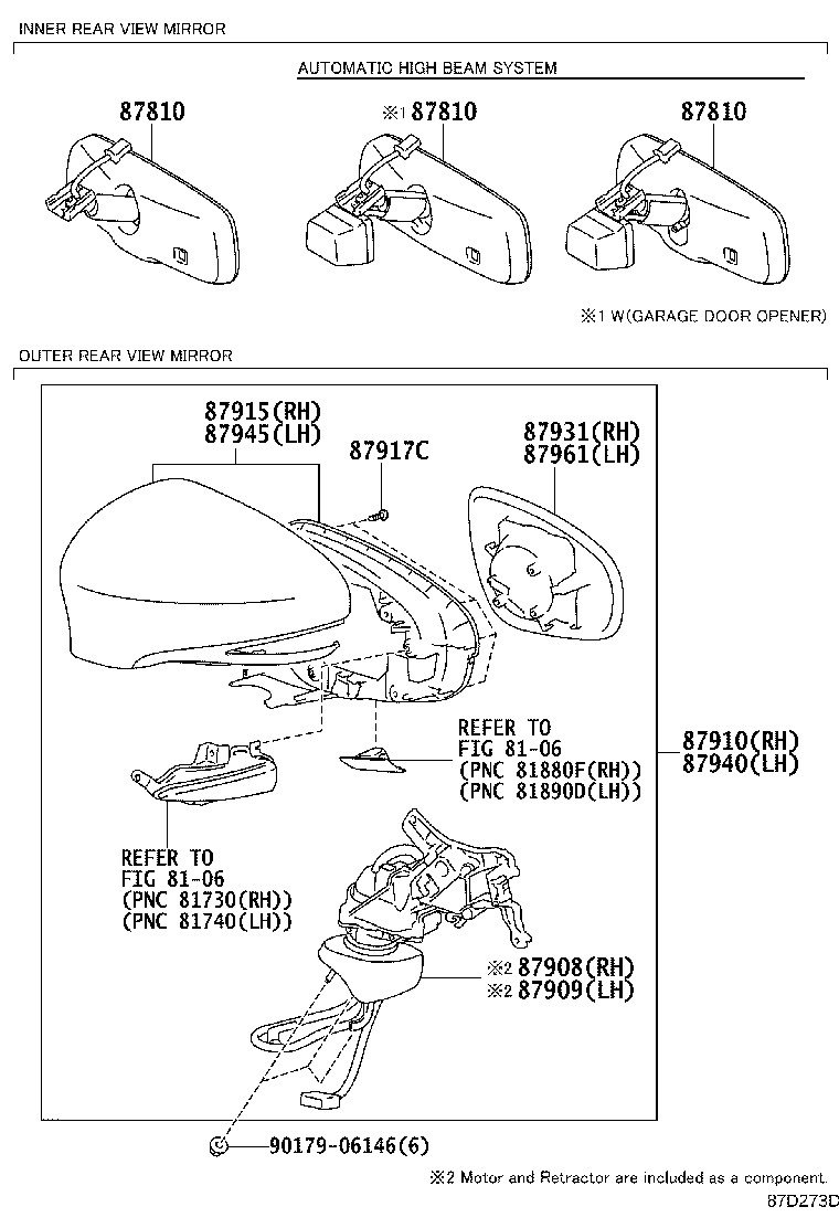 87908-50741-J0 ACTUATOR ASSY, OUTER MIRROR, RH product image