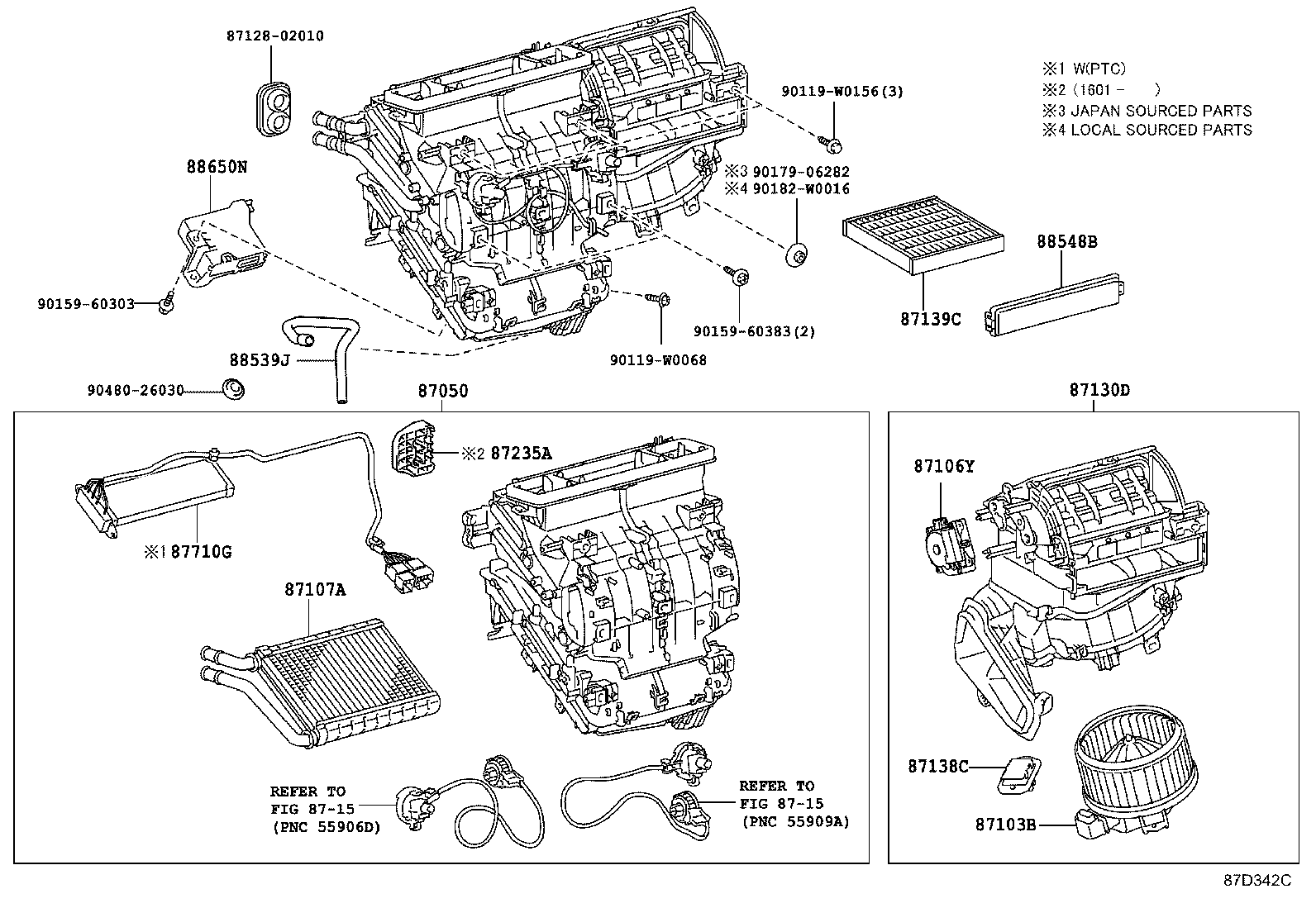 87103-02130 MOTOR SUB-ASSY, BLOWER W/FAN product image