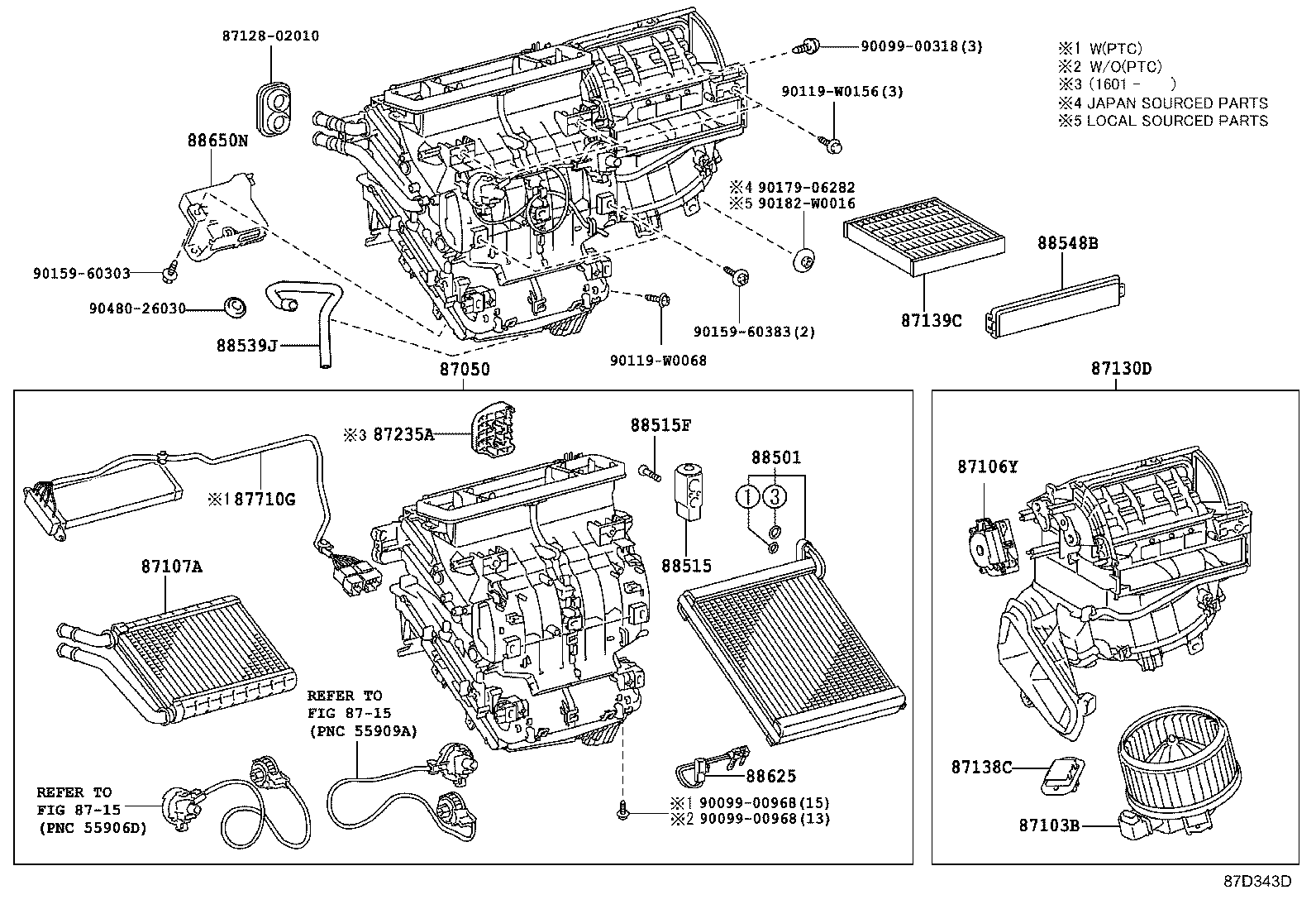 87103-02130 MOTOR SUB-ASSY, BLOWER W/FAN product image