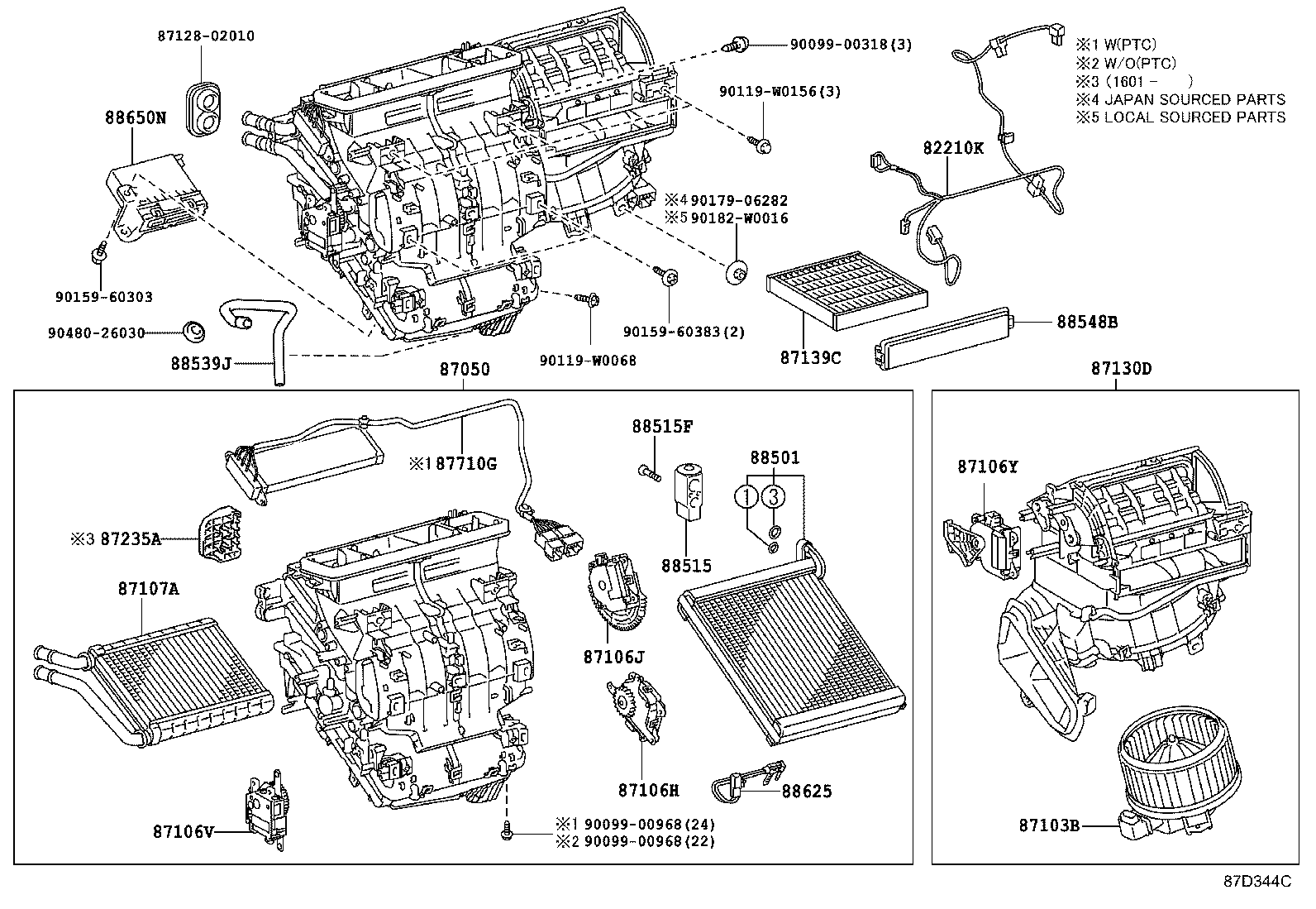 87103-02130 MOTOR SUB-ASSY, BLOWER W/FAN product image