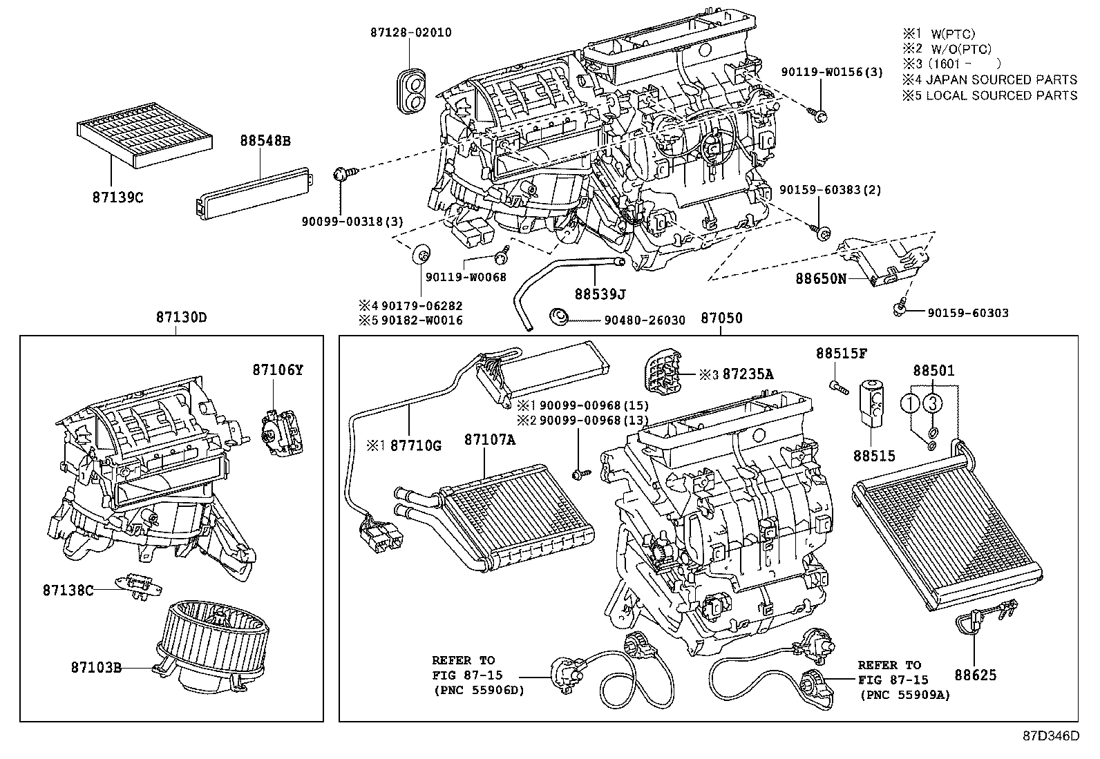87103-02130 MOTOR SUB-ASSY, BLOWER W/FAN product image