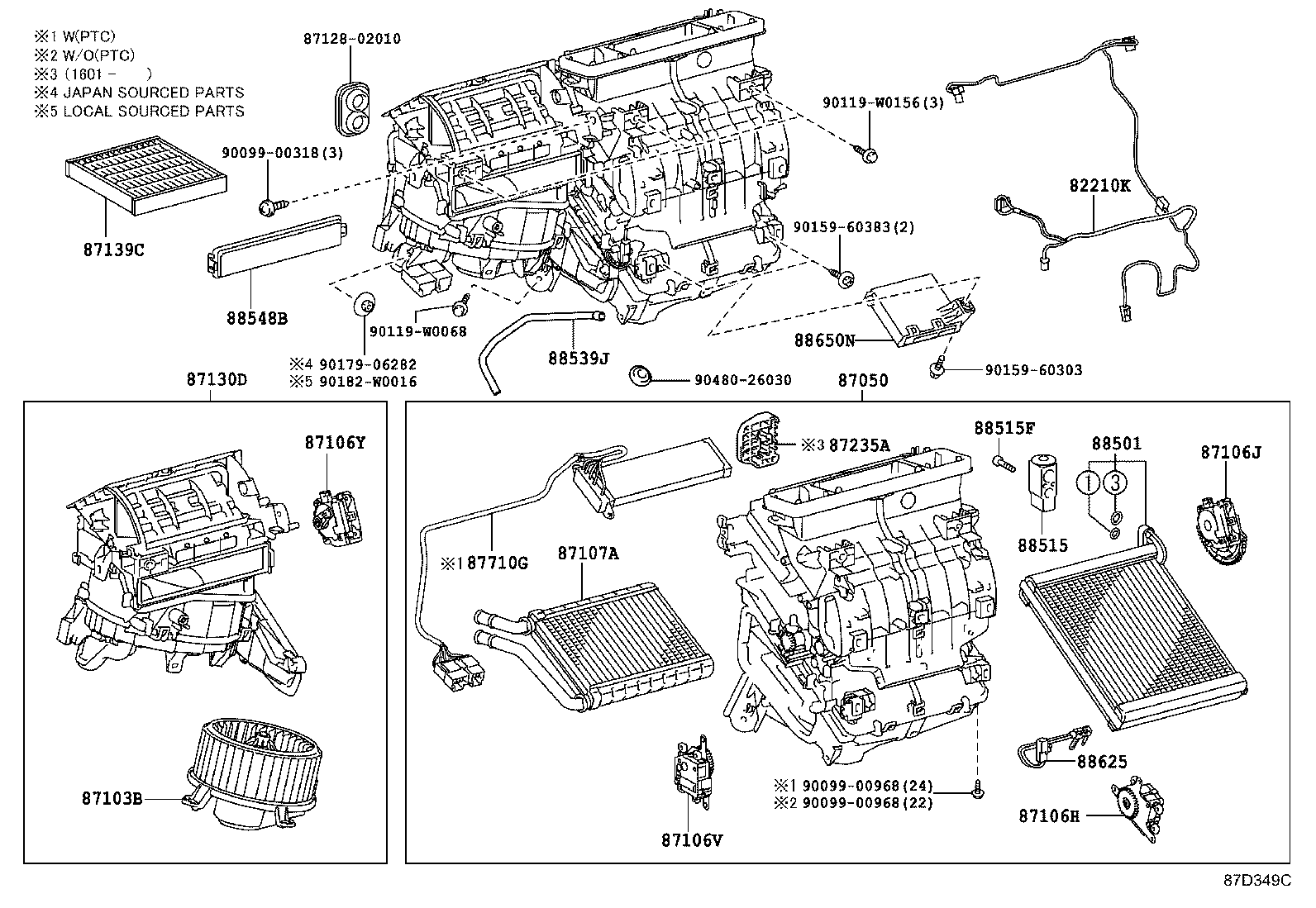 87103-02130 MOTOR SUB-ASSY, BLOWER W/FAN product image