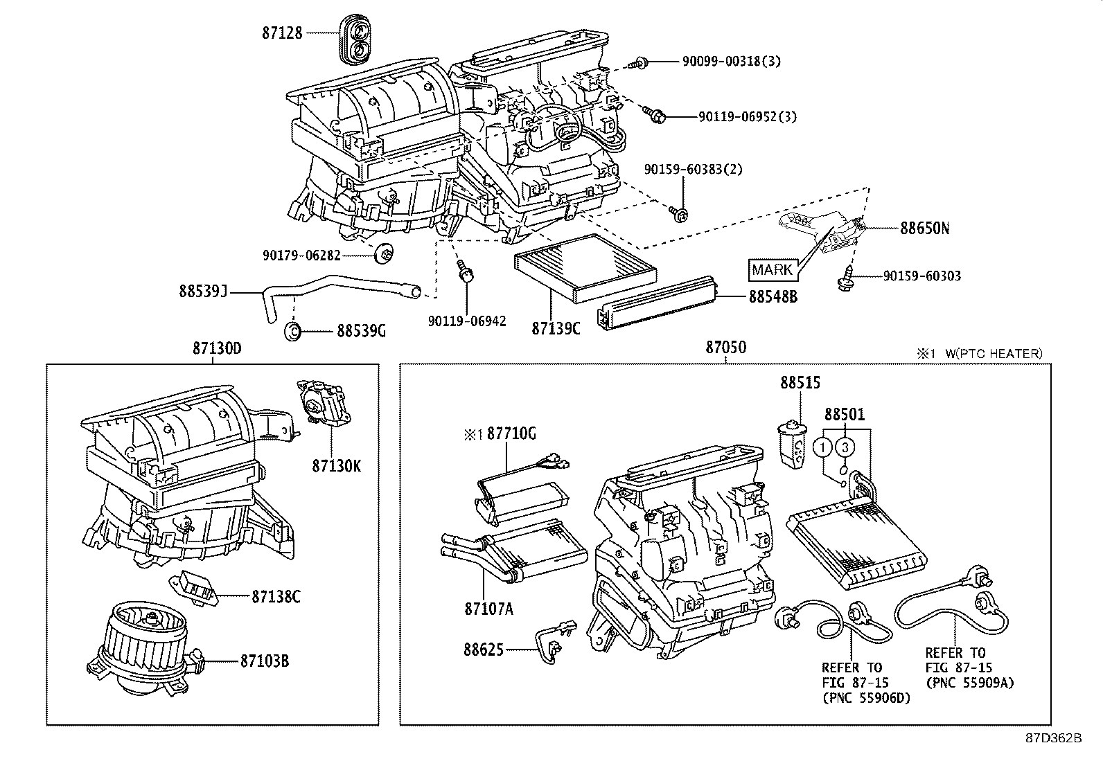 87103-42110 MOTOR SUB-ASSY, BLOWER W/FAN product image