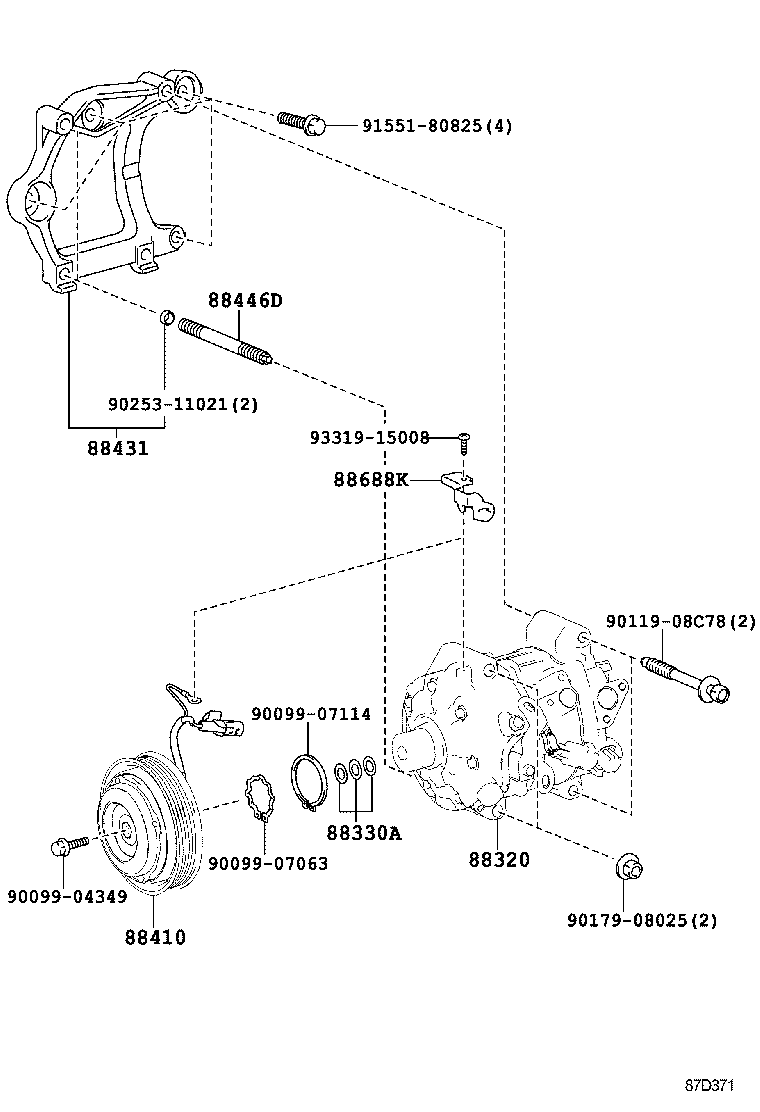 88320-42140 COMPRESSOR ASSY, COOLER product image