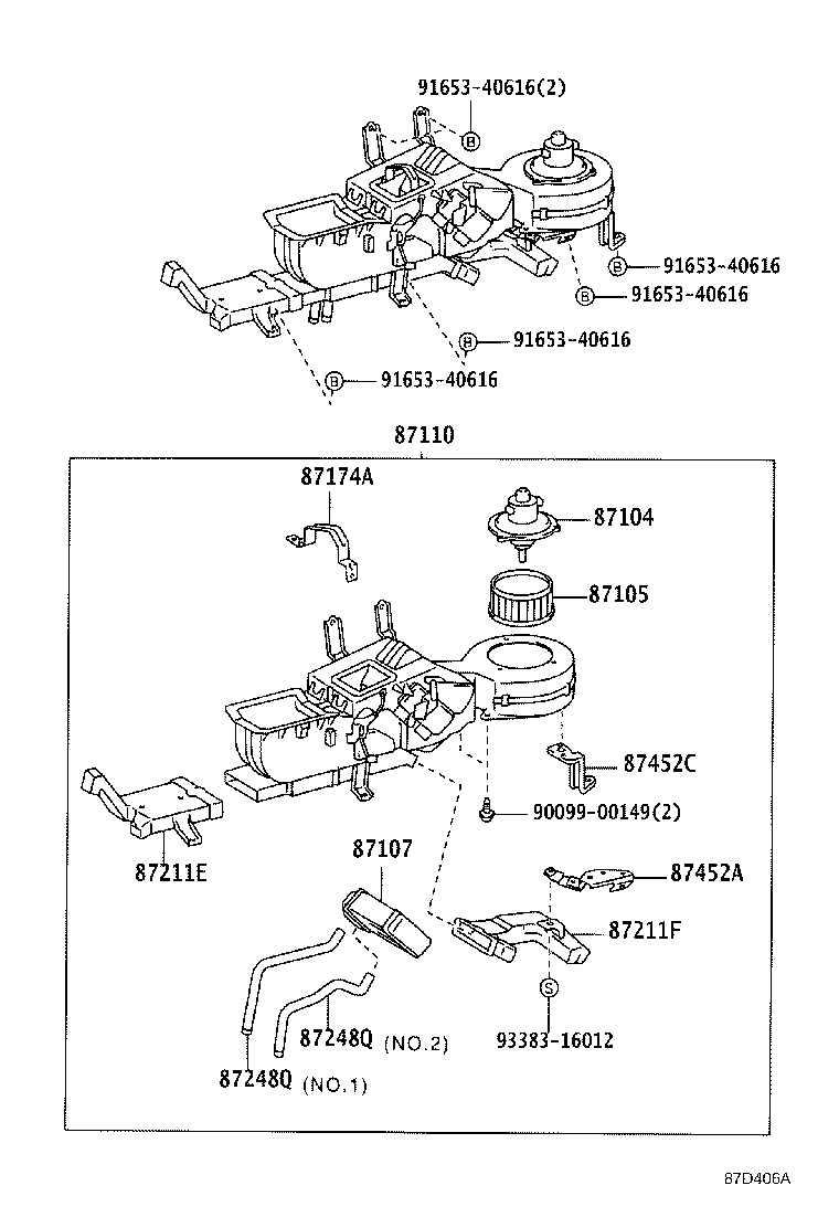 87110-0S050 HEATER ASSY, REAR product image
