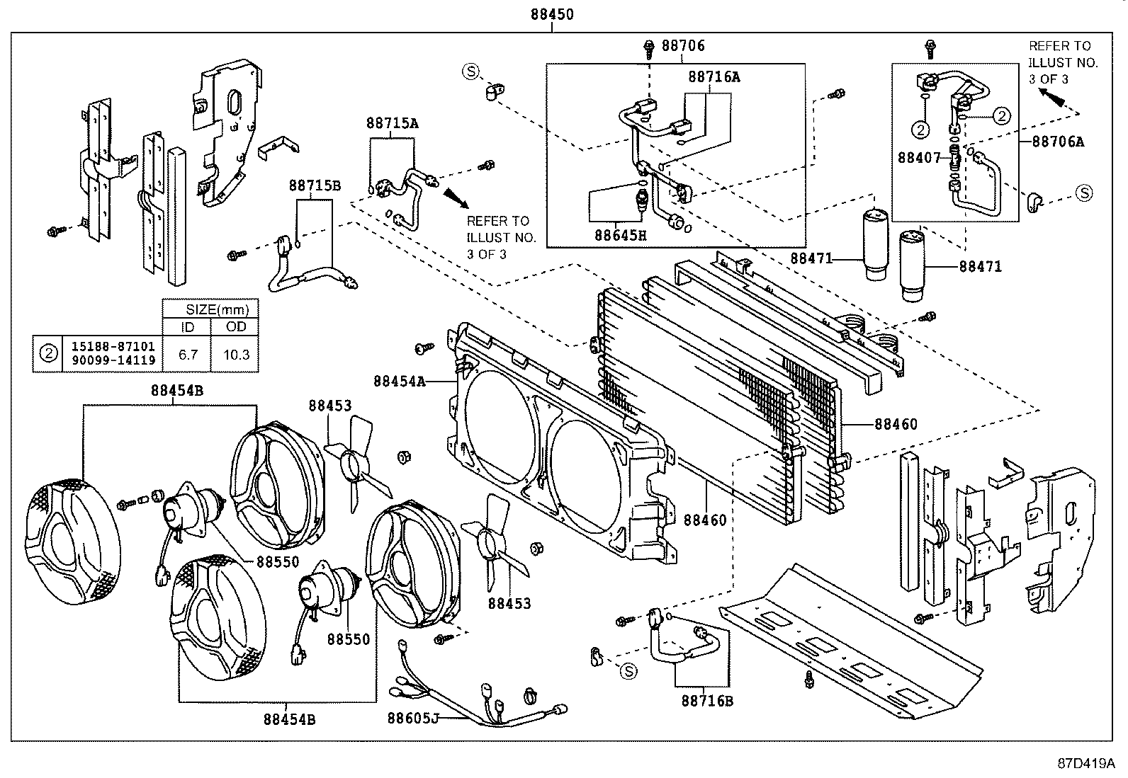 88461-0S010 CONDENSER ASSY, COOLER product image