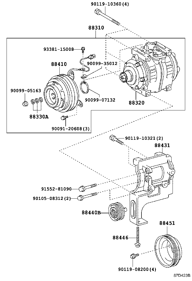 88440-0S030 PULLEY ASSY, IDLE product image