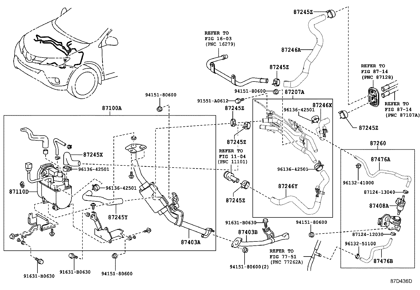 87245-42480 HOSE, HEATER WATER, OUTLET A product image