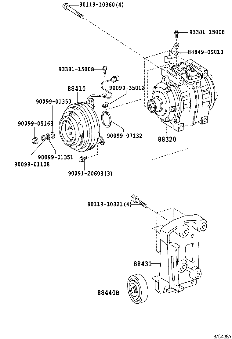 88440-0S030 PULLEY ASSY, IDLE product image