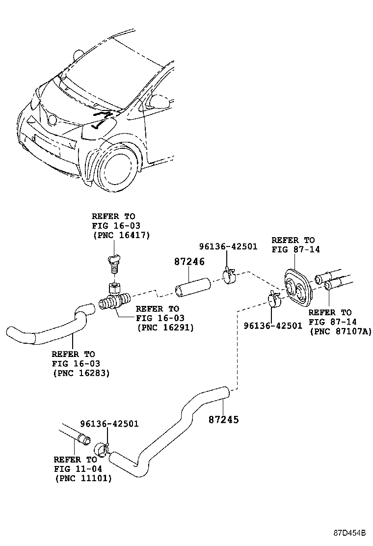 16295-47010 HOSE, HEATER WATER, OUTLET product image
