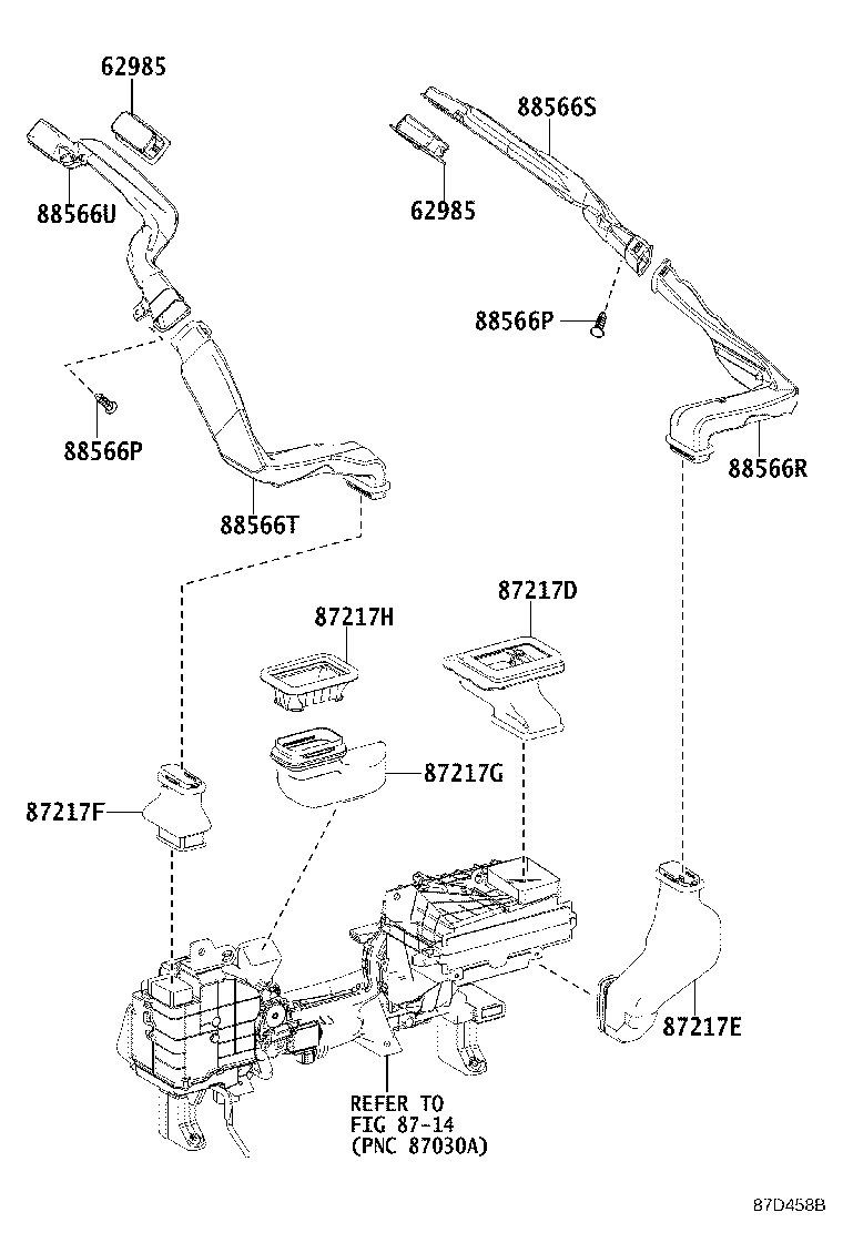 55844-30330 DUCT, HEATER TO REGISTER, NO.2 product image