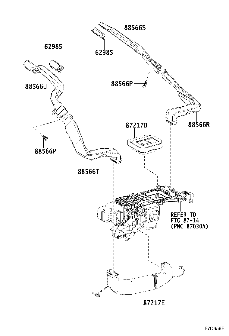 55844-30330 DUCT, HEATER TO REGISTER, NO.2 product image