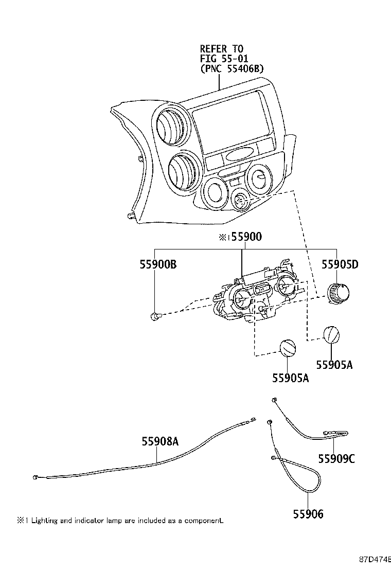 55844-0D210 DUCT, HEATER TO REGISTER, NO.2 product image