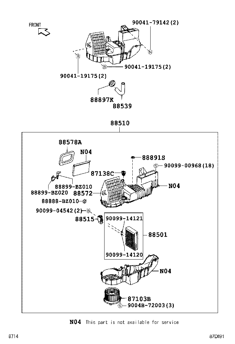 88619-BZ080 PACKING, COOLING UNIT, NO.3 product image