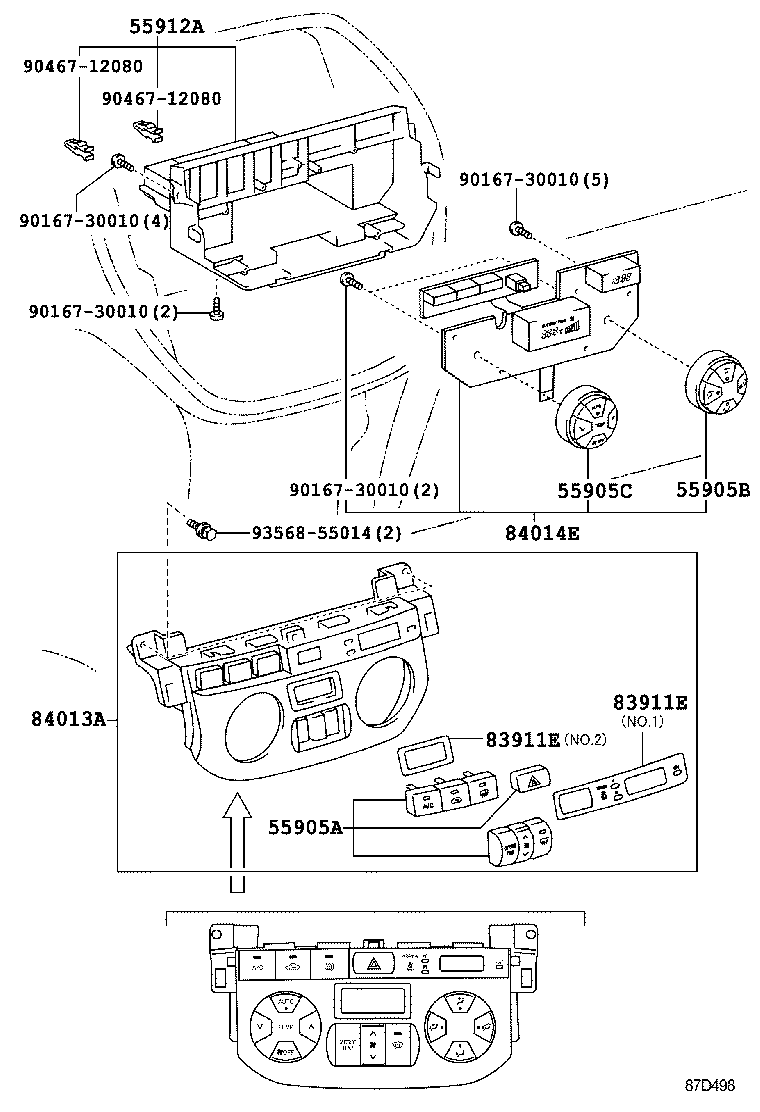 55905-42020 KNOB, HEATER CONTROL product image