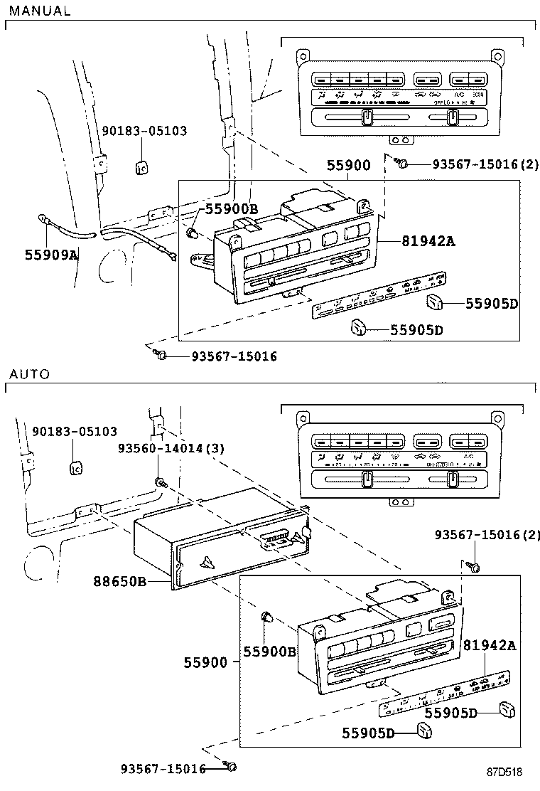 55908-21010 CABLE SUB-ASSY, AIR INLET DAMPER CONTROL product image