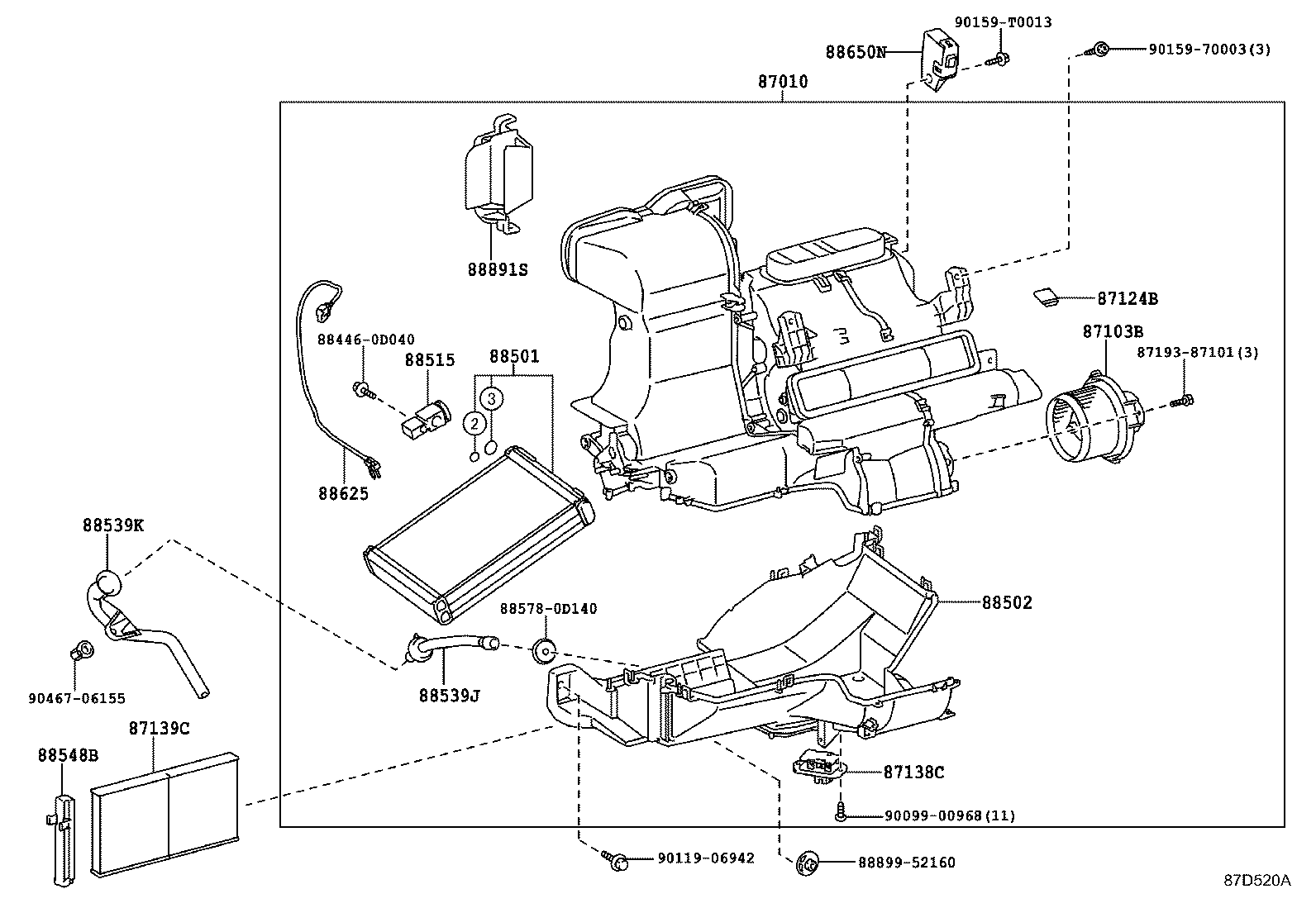 87010-0D552 UNIT ASSY, AIR CONDITIONER product image