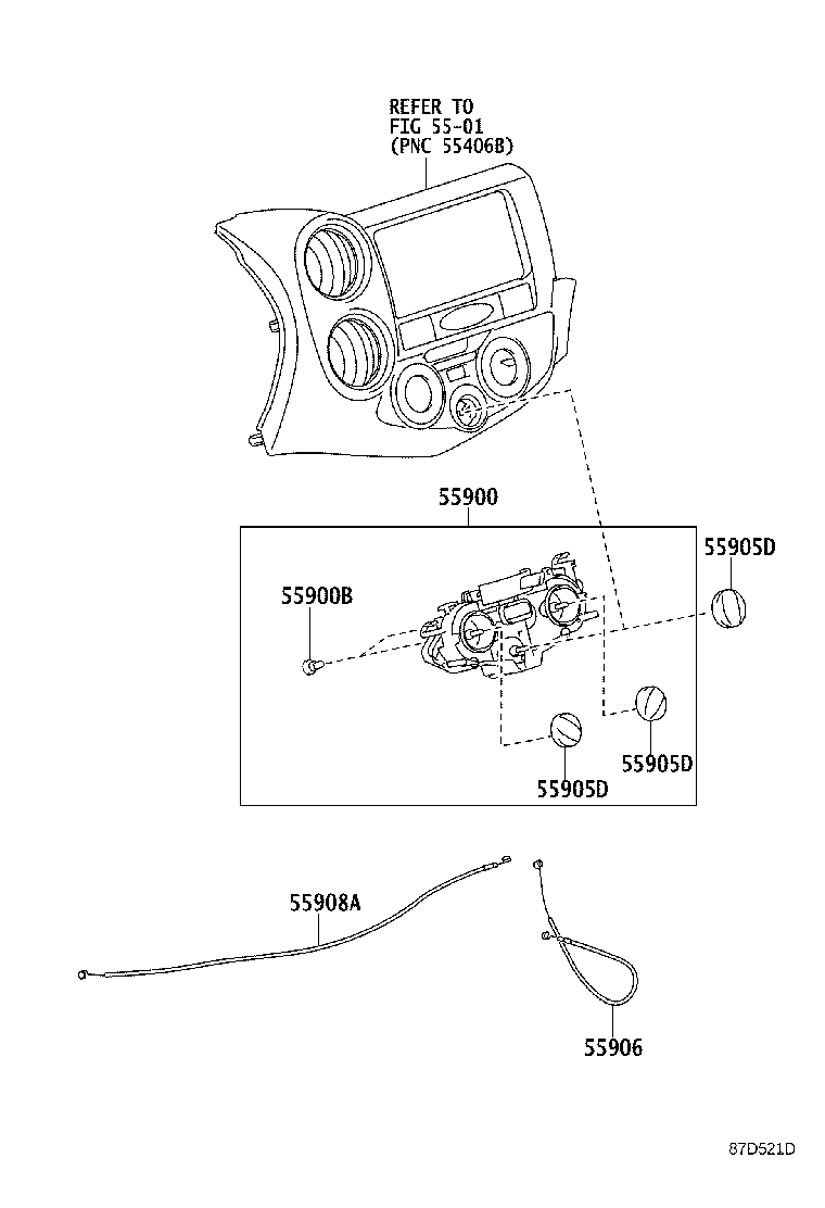 55844-0D210 DUCT, HEATER TO REGISTER, NO.2 product image