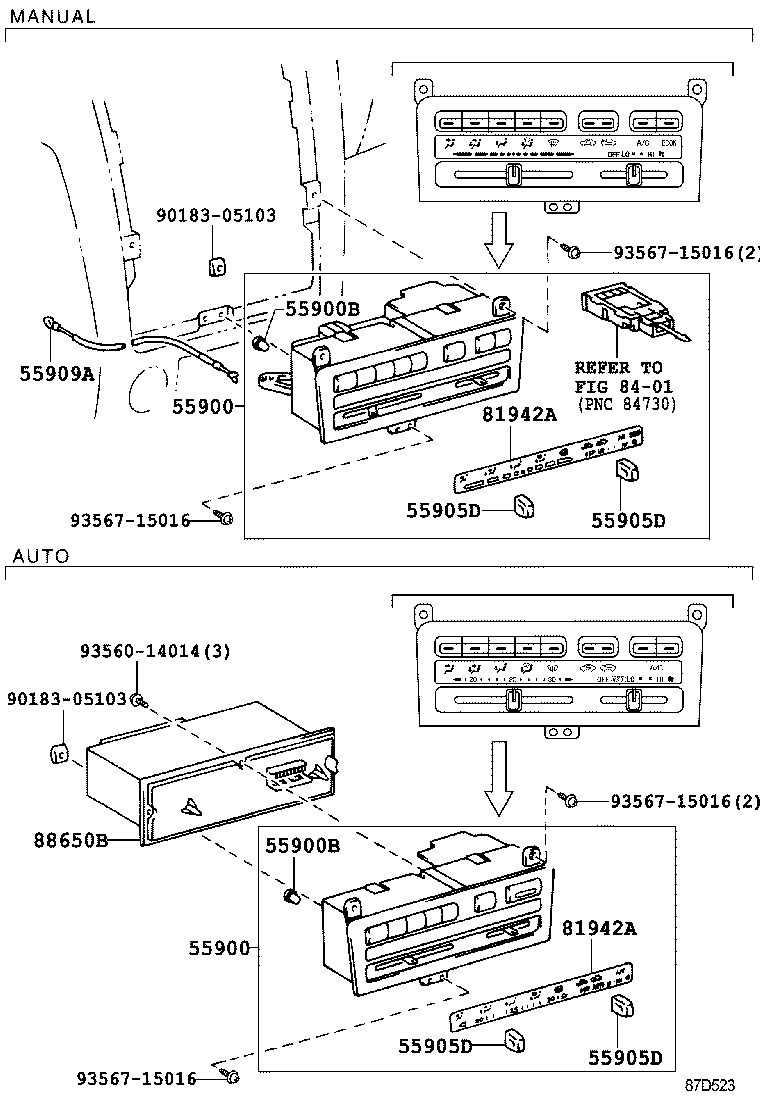 55900-2B280 CONTROL ASSY, AIR CONDITIONER product image
