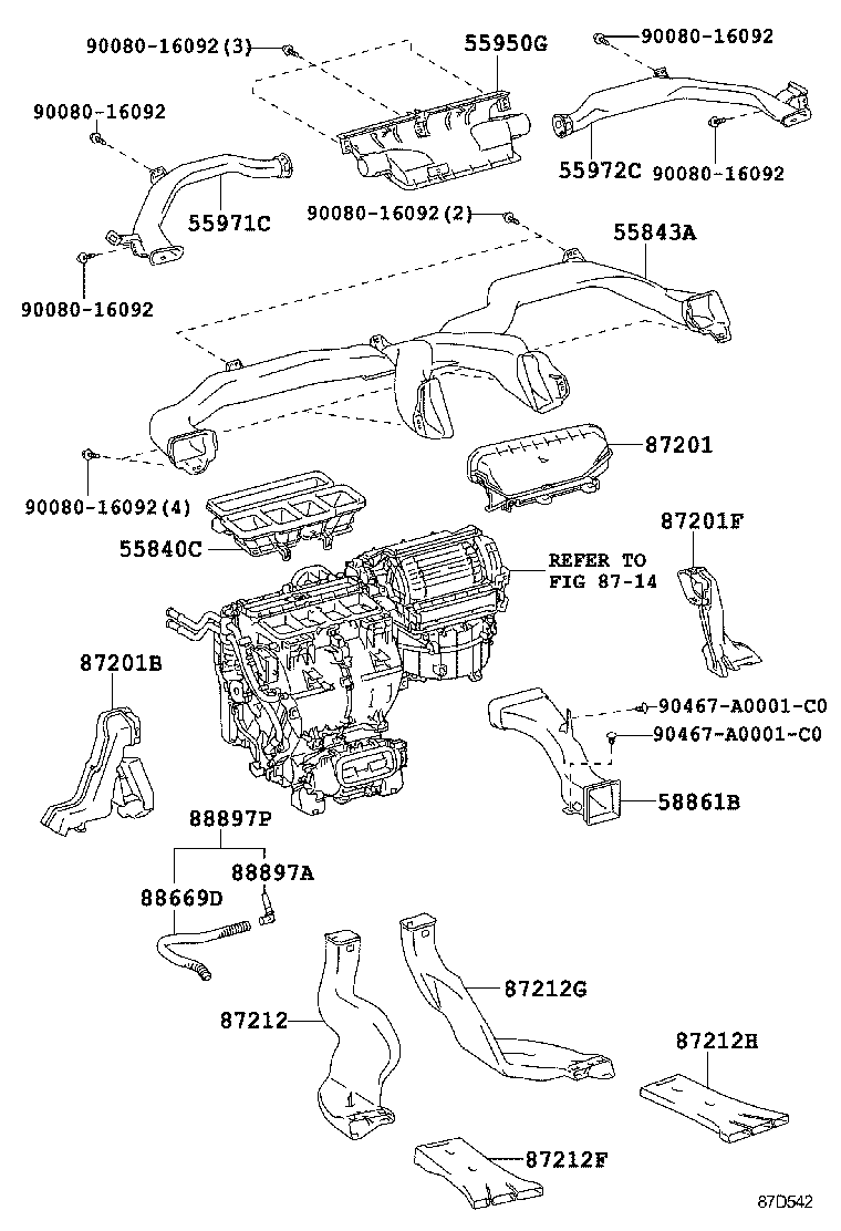 55900-0T050 CONTROL ASSY, AIR CONDITIONER product image
