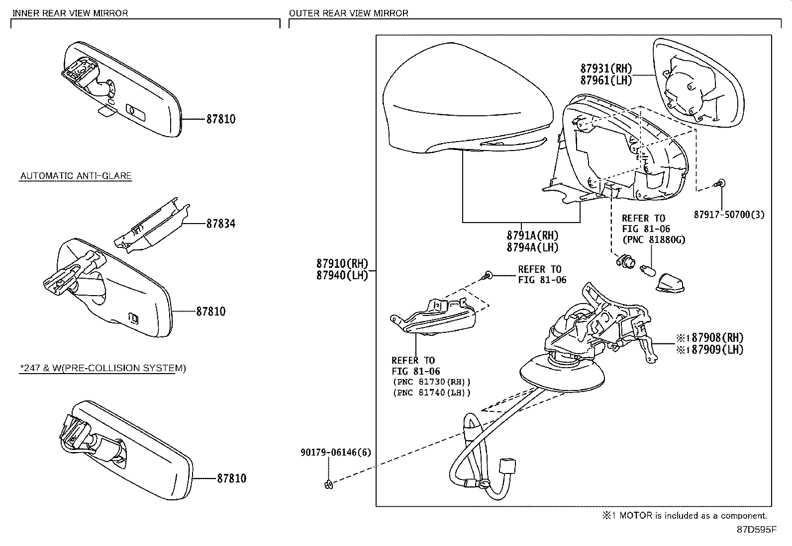 87931-53C10 OUTER MIRROR, RH product image