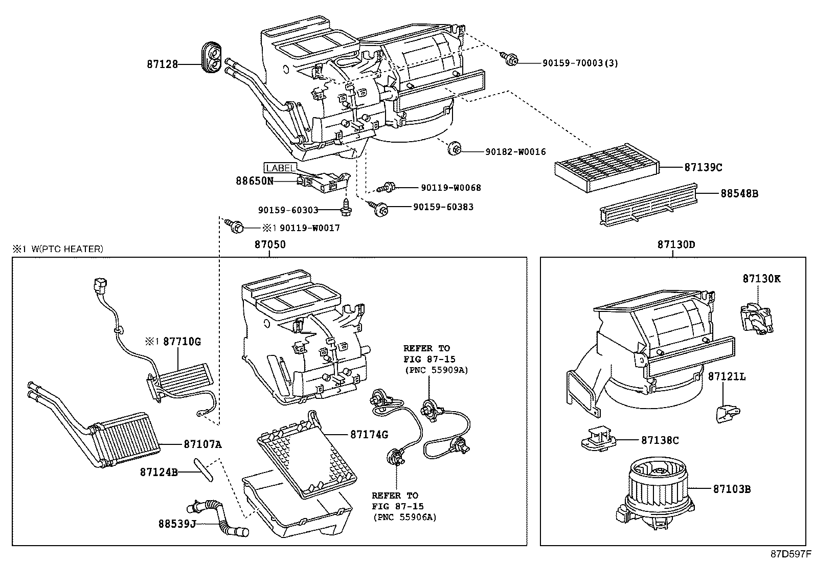 Toyota 88501-0D210 EVAPORATOR SUB-ASSY, COOLER, NO.1