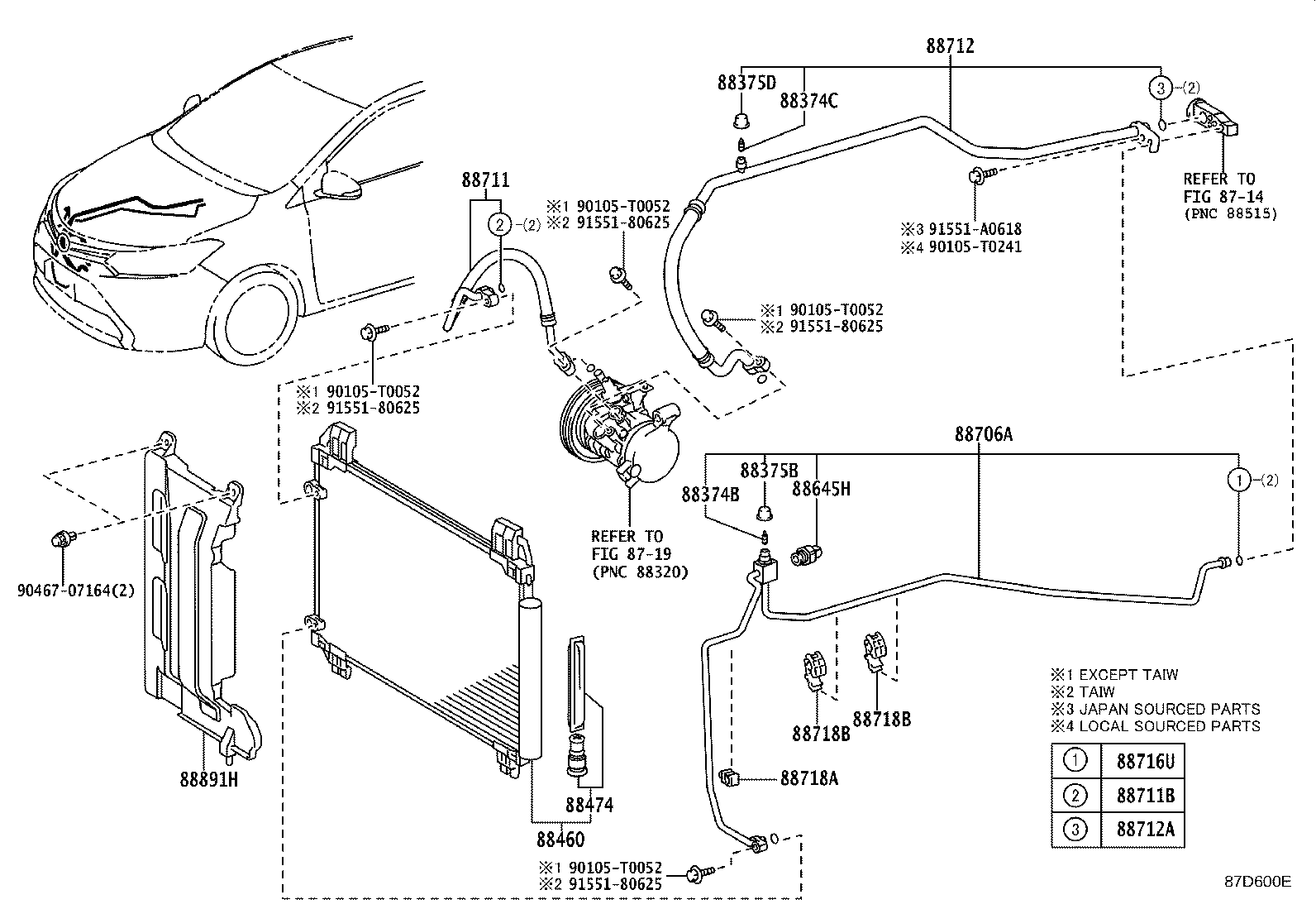 Toyota 88460-0D320 CONDENSER ASSY, COOLER