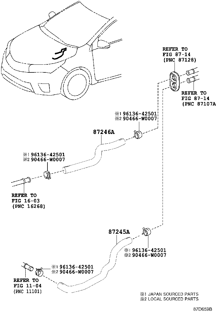 87207-02080 PIPE & HOSE SUB-ASSY, WATER A product image