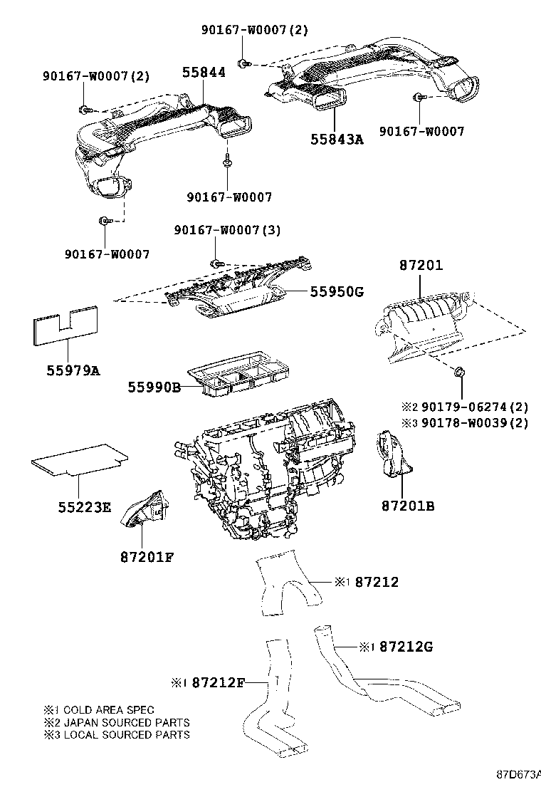55086-02230 DUCT, HEATER TO REGISTER, NO.1 product image