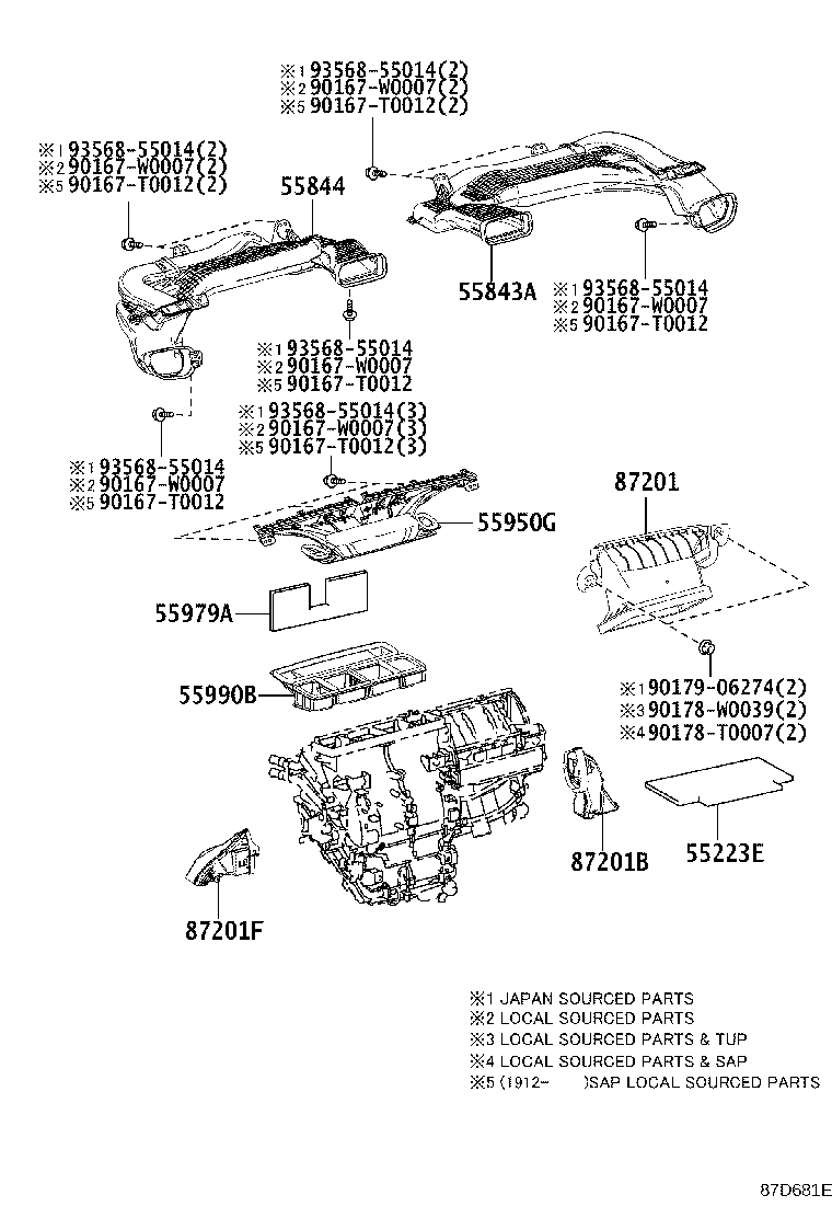 55084-02230 DUCT, HEATER TO REGISTER, NO.2 product image