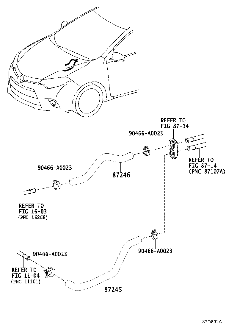 Toyota 87248-12300 PIPE, HEATER WATER OUTLET, A