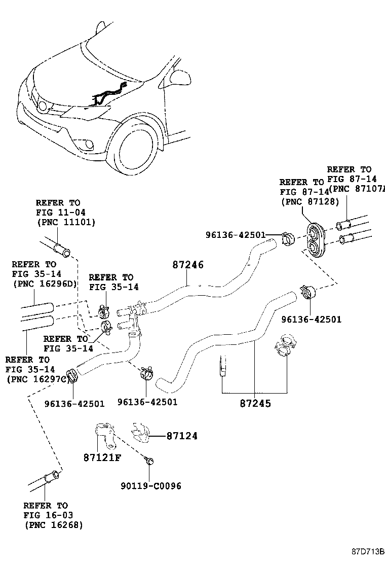 87209-0R140 HOSE, HEATER WATER, INLET product image