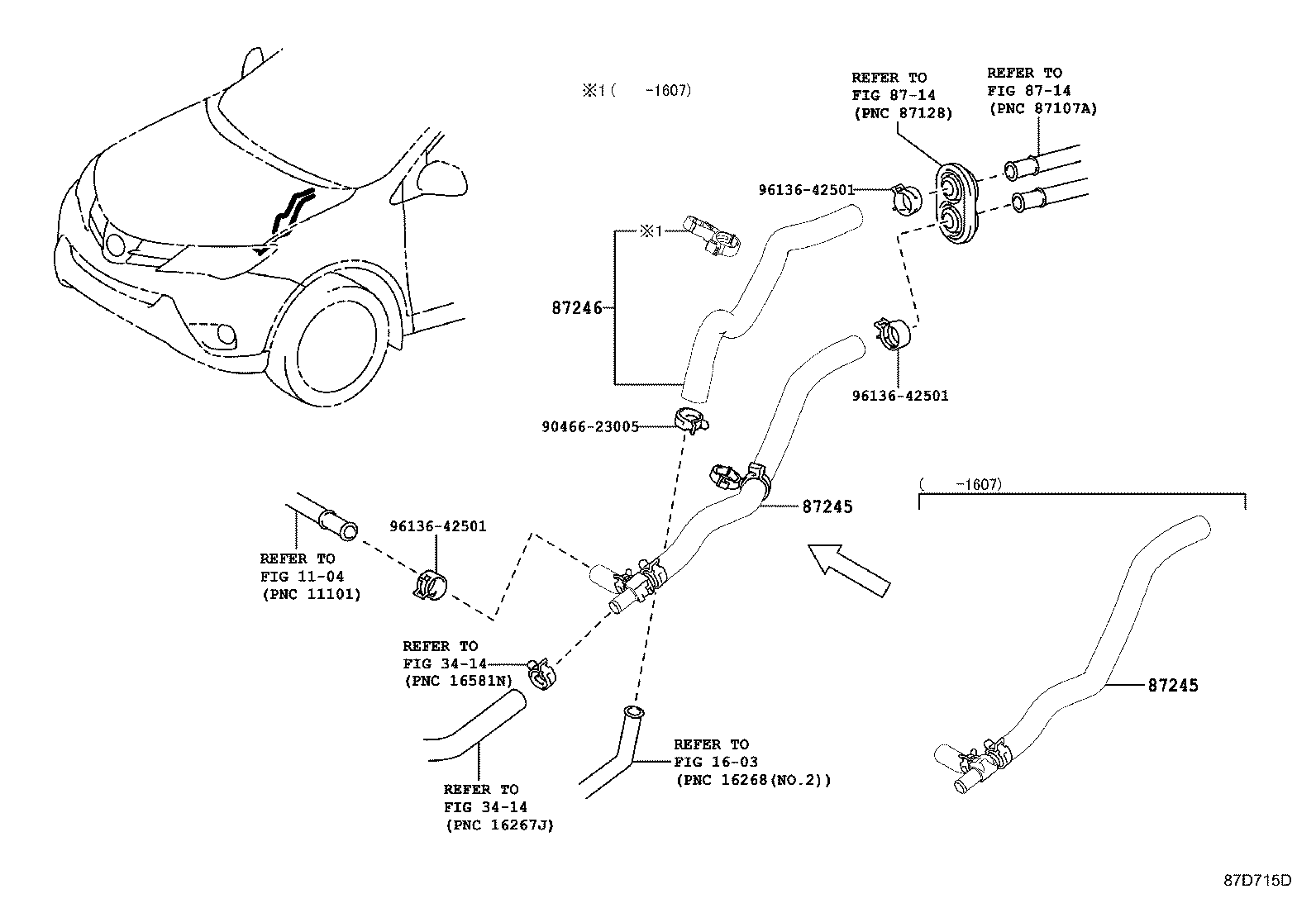 87209-0R140 HOSE, HEATER WATER, INLET product image