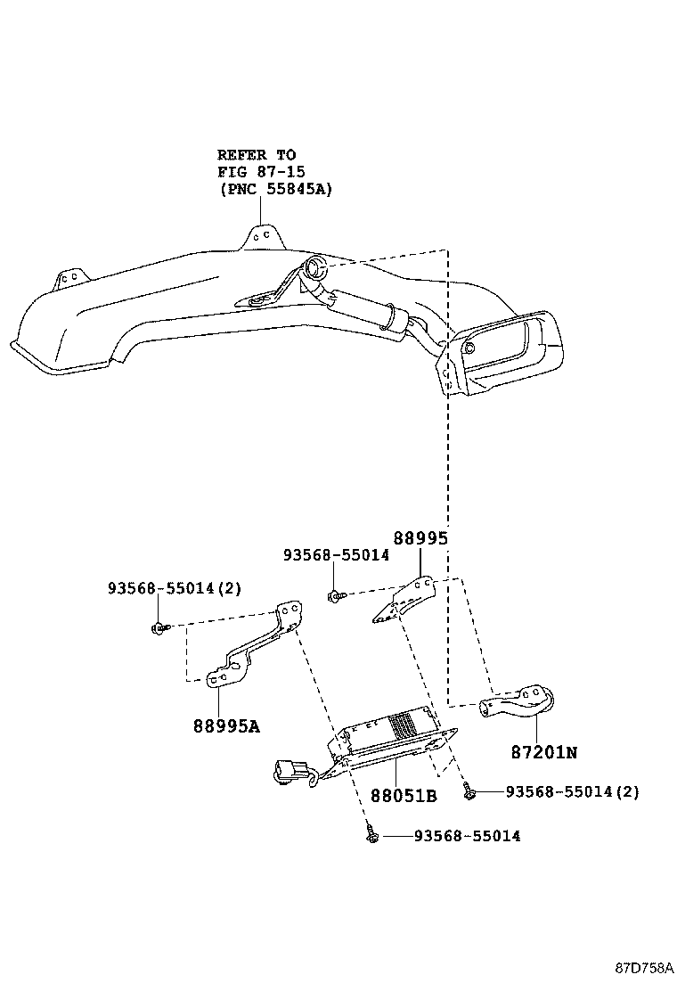 88995-33060 BRACKET,ION GENERATOR, NO.2 product image