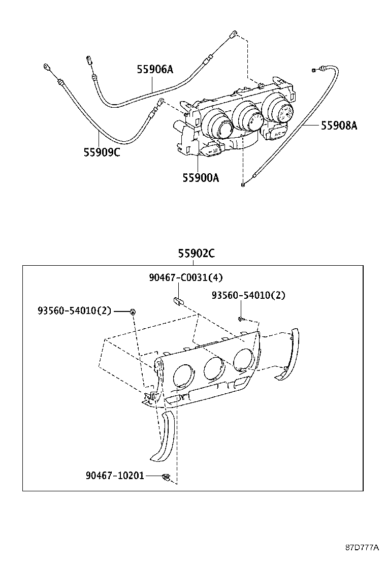 55085-0D030 DUCT SUB-ASSY, HEATER TO REGISTER, NO.2 product image