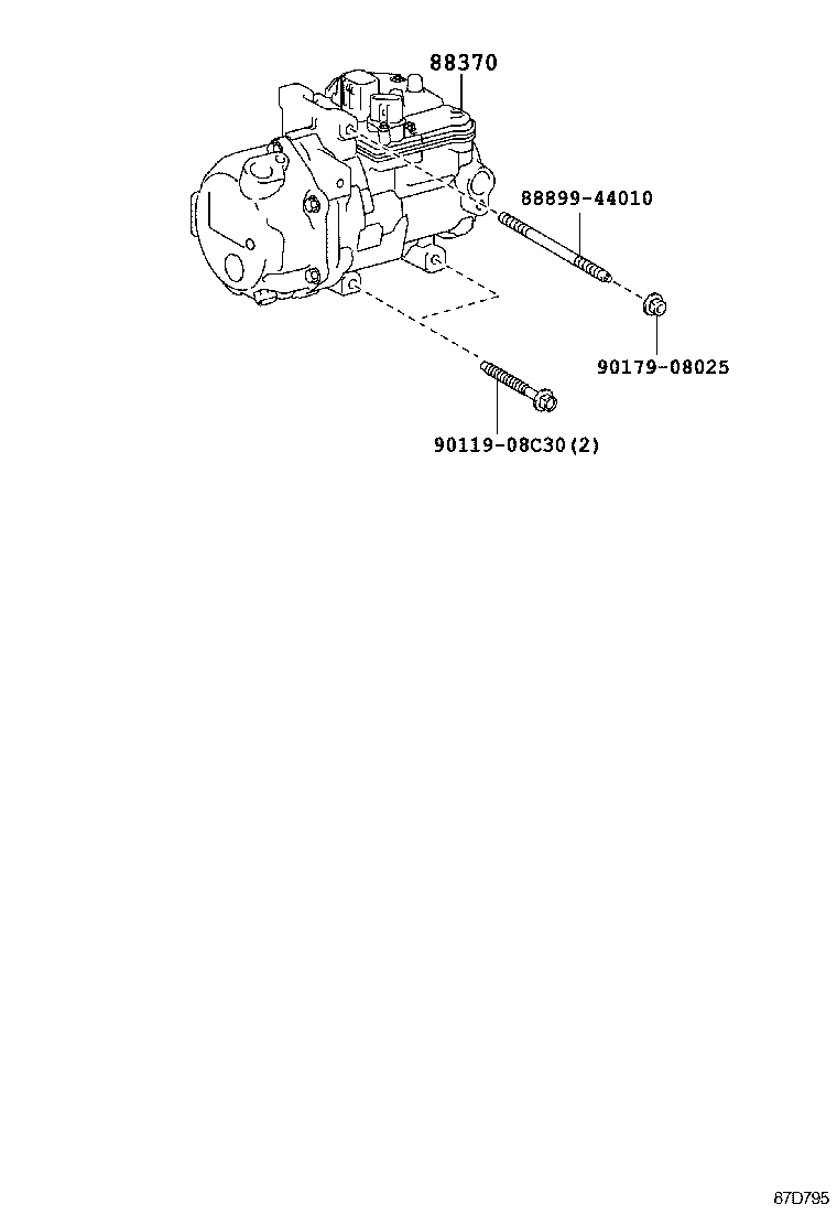 88370-30070 COMPRESSOR ASSY, W/MOTOR product image