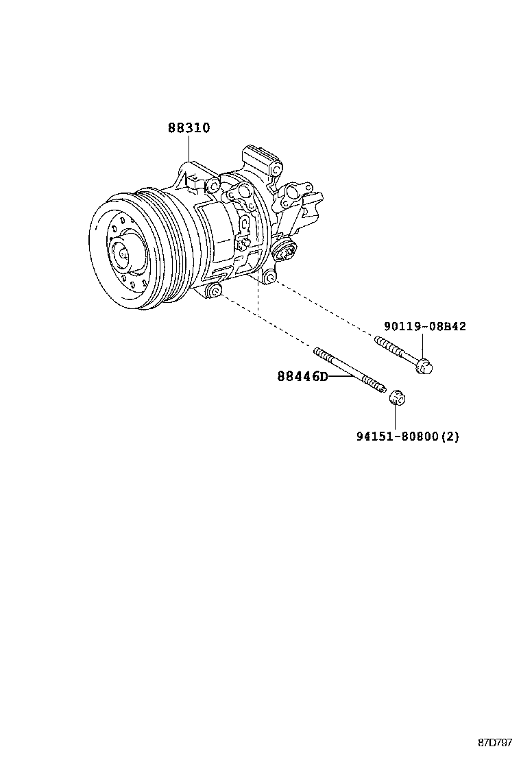 88446-02100 BOLT, COOLER product image