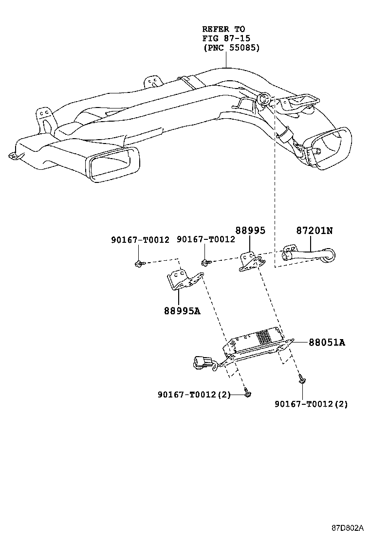 88995-02010 BRACKET,ION GENERATOR, NO.1 product image