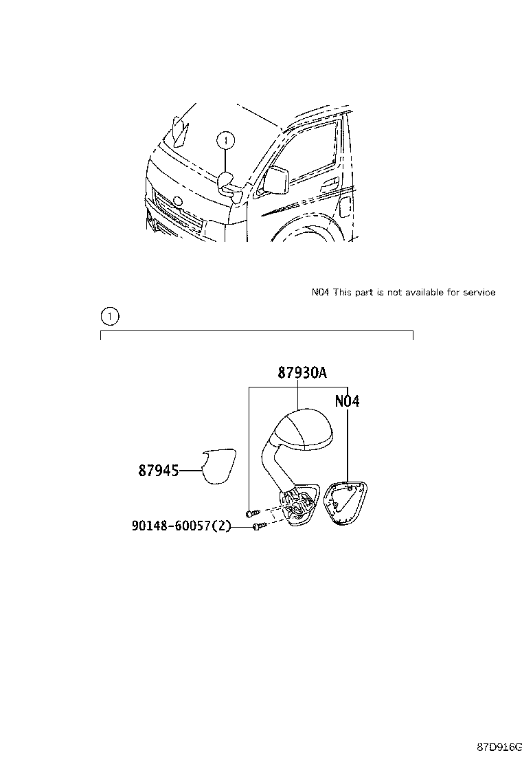 87810-0WN50 MIRROR ASSY, INNER REAR VIEW product image