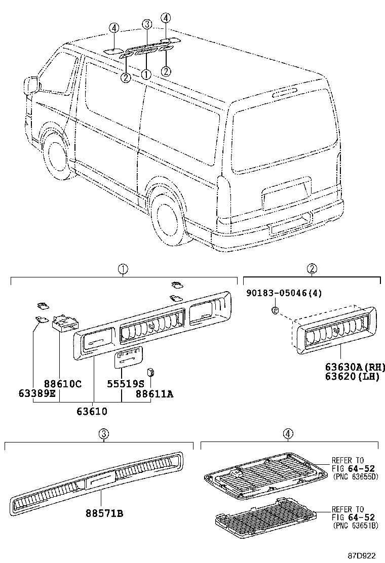 88505-26020 DUCT SUB-ASSY,AIR CONDITIONER product image