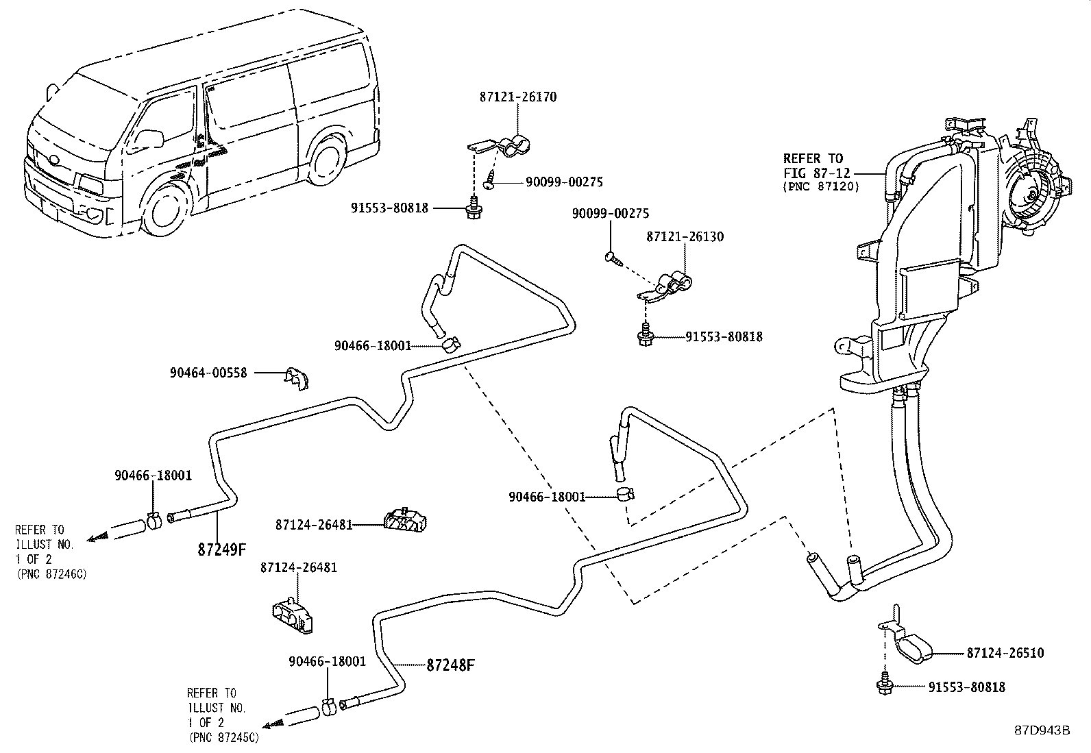 87245-26K10 HOSE, HEATER WATER, INLET E product image